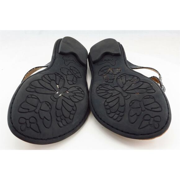 Born concept Flip‎ Flops Black Synthetic Women Shoes Size 8 Medium - Picture 6 of 6